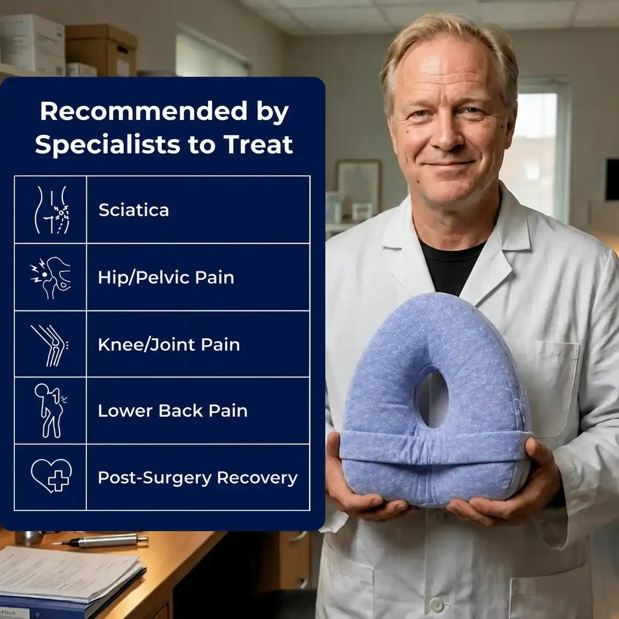 Contoured Knee Support Pillow
